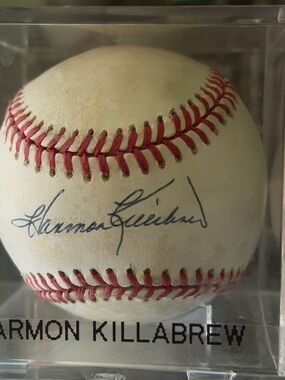 MLB White and Red Signed by HOF Harmon Killabrew